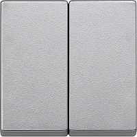 Лицевая панель Schneider Electric Merten System M для 2-кл. выключателя алюминий картинка